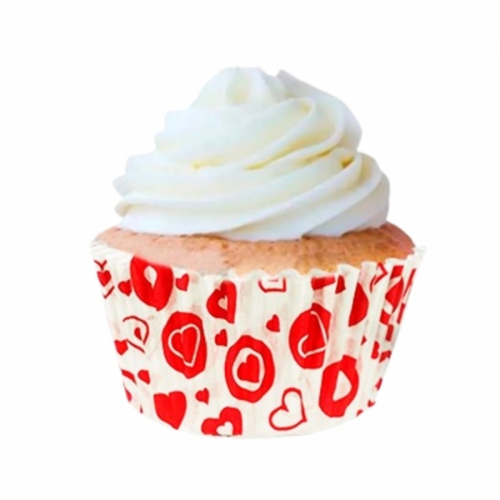 Forma para Cupcake 12x45un - CORAÇÃO