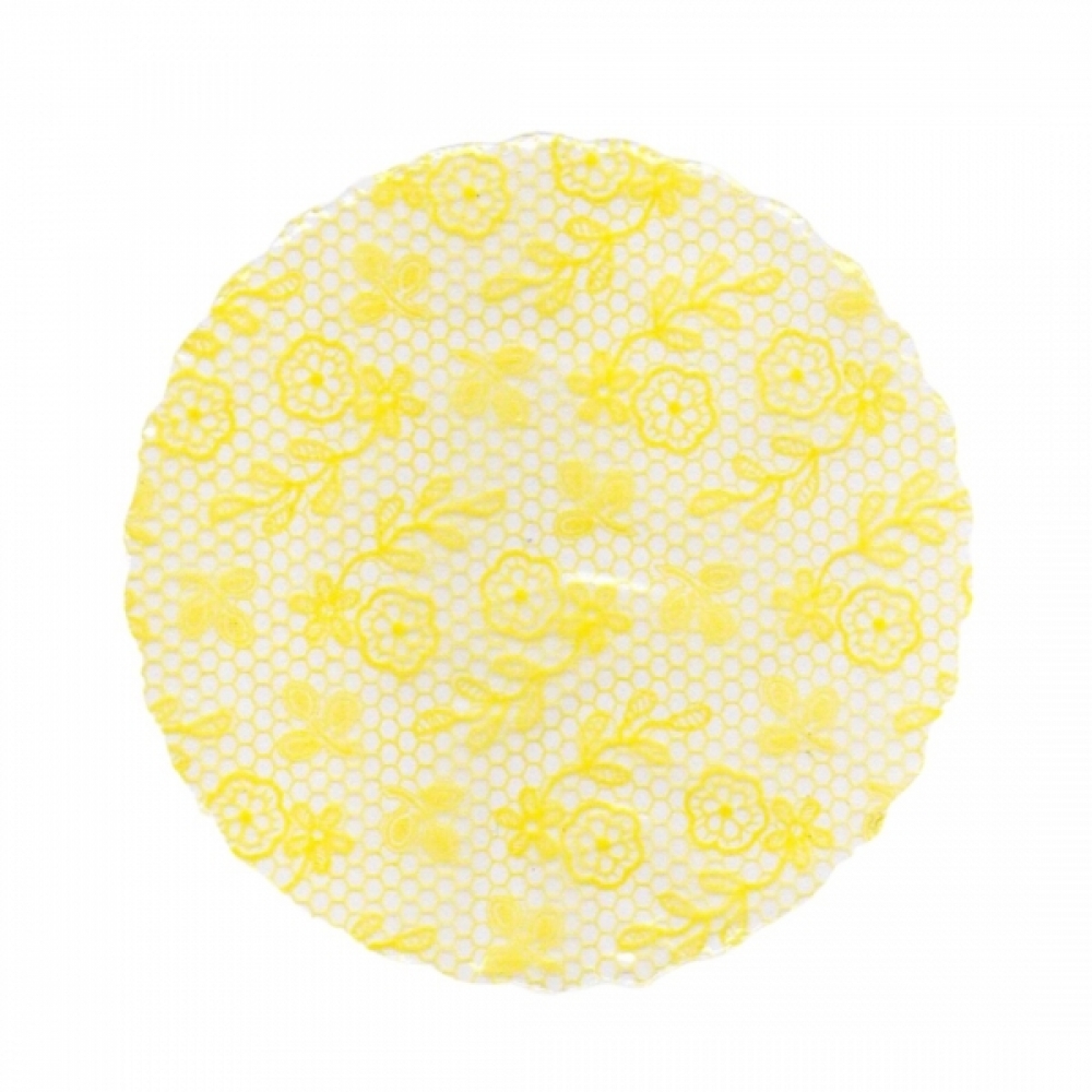 Fundo Rendado 07 25x100un - AMARELO