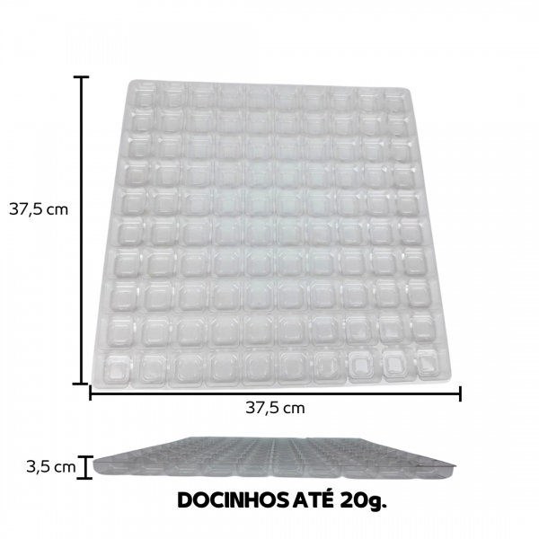 Berço Para Doce 100 Cavidades 04x30un - CRISTAL