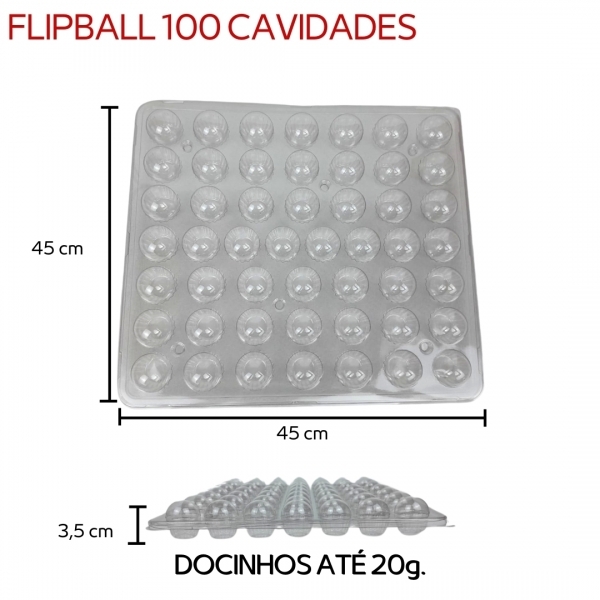 Flipball 100 Cavidades 20x03un - CRISTAL