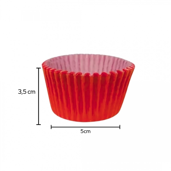 Forma para Cupcake 24x45un - VERMELHO