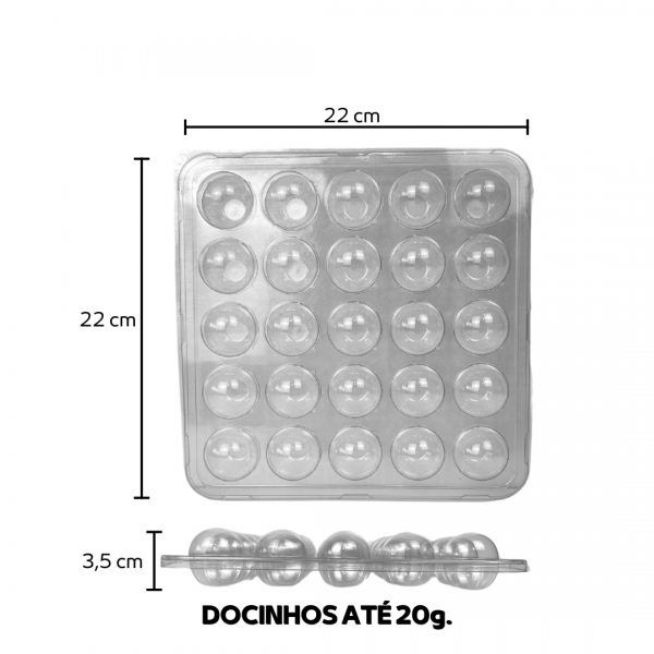Flipball 25 cavidades 18x05un - CRISTAL