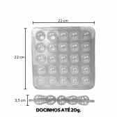 Flipball 25 cavidades 18x05un - CRISTAL