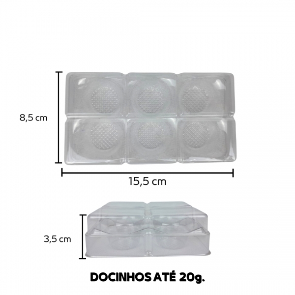 Candy Box 06 Cavidades 28x02un - ROSE GOLD