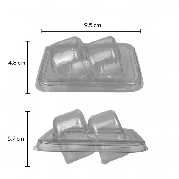 Flip Macaron 02 cavidades 36x10un - CRISTAL
