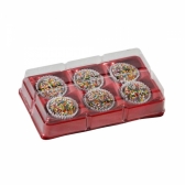 Candy Box 06 Cavidades 28x02un - VERMELHO METALIZADO
