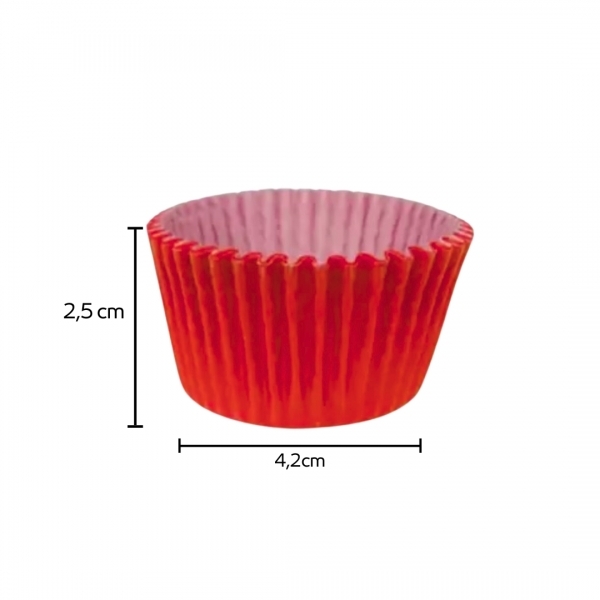 Forma para MINI Cupcake 12x45un - VERMELHO